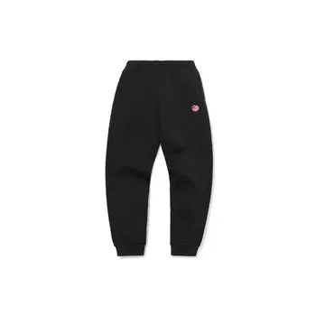 Li Ning X Line Friends Collaboration Мультяшные вышитые манжеты спортивные брюки для бега женские брюки черные AKLQ974-1 XL