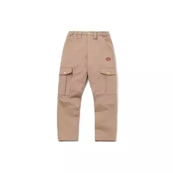 Li Ning X Line Friends Collaboration, повседневные длинные брюки с несколькими карманами, женские низы, коричневые AKXQ546-2 L