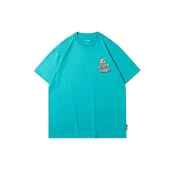 Li Ning X Line Friends Collaboration Sports Fashion Series Letter Print Loose Short Sleeve T Shirt Men Tops Ice-Porcelain-Green AHSR812-2 XXXL