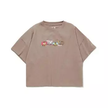 Li-Ning X Line Friends Collaboration свободная футболка с коротким рукавом женские топы цвета хаки AHSQ872-2 XL