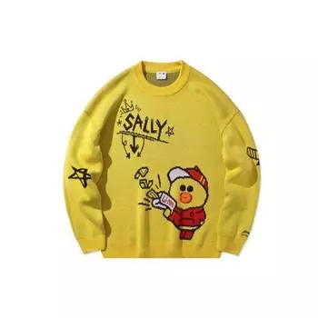 Li-Ning X Line Friends Sally Свитер с куриным принтом Свитер унисекс Желтый AMBQ046-2 XS