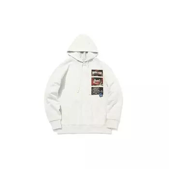 Li Ning X Logo Print Casual Pullover Sweatshirt Men sweatshirt Pearl-White AWDQC67-1 M