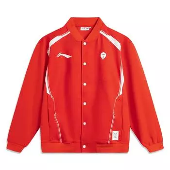 Li Ning X LPL Коллаборация Сращенная Однобортная Дышащая Универсальная Свободная Куртка Унисекс Куртки Красный AFDU795-1 M