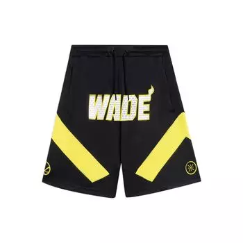 Li-Ning X Marvel Wade Series с буквенным принтом и логотипом, однотонные прямые повседневные шорты, мужские брюки, черные AAPS057-1 L