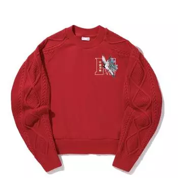 Li Ning X MEDM Коллаборация Серия Ежедневный Прогресс Мультяшный Аниме Сращенный Круглый Вырез Удобный Дышащий Универсальный Свободный Свитшот AWDV766-2 S