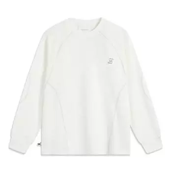 Li Ning X Nine Point Nine Коллаборация Спортивный Повседневный Серия Сшитая Футболка с Круглым Вырезом Дышащая Универсальная Повседневная с Длинным Рукавом ATLU241-1 M