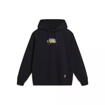 Li Ning X OG Slick Collaboration однотонная толстовка с капюшоном унисекс толстовка черная AWDT443-6 L