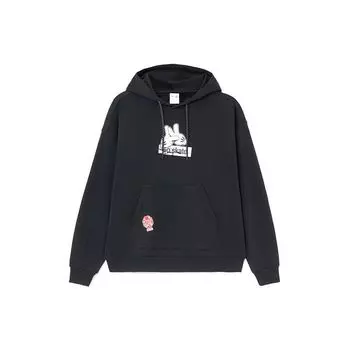 Толстовка свободного кроя с капюшоном Li-Ning X Og Slick Skateboard Series с графическим принтом и унисекс-толстовка с капюшоном черного цвета AWDS173-3 L