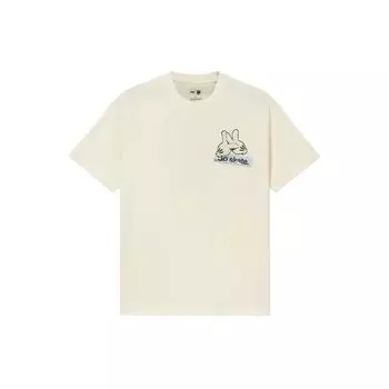 Li-Ning X OG Slick совместная брендированная серия скейтбордов SS22, свободная футболка с граффити и мультяшным принтом, с круглым вырезом и короткими рукавами, мужские топы, бежевый AHSS057-1 L