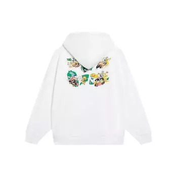 Li Ning X Pablo Ientile мультяшный принт вышитый пуловер с капюшоном мужские толстовки стандарт-белый AWDT161-4 L