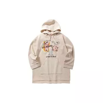 Li Ning X Panda Collaboration Graffiti Loose Casual Pullover Cartoon Hoodie Women Hoodies Fog-Haky AWDP974-1 XL