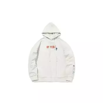 Li Ning X Panda Limited Edition Logo Print Casual Comfortable Hoodie Men Hoodies Pearl-White AWDQC65-1 XXL