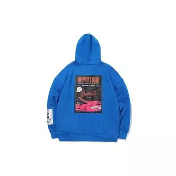 Li Ning X Panda Limited Edition Printed Casual Loose Hoodie Men Hoodies Deep-Space-Blue AWDQC65-2 M