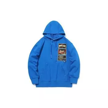 Li Ning X Panda Print Casual Pullover Long Sleeve Sweatshirt Men sweatshirt Deep-Space-Blue AWDQC67-3 S