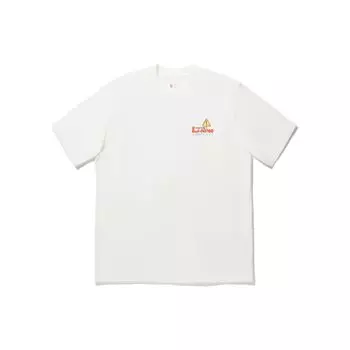 Li-Ning Футболка X Phil Hackett Joint Series с принтом в виде букв, круглым вырезом, коротким рукавом, унисекс, цвет белый AHSU213-4 L