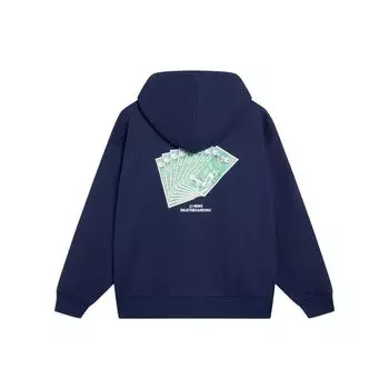 Li-Ning X Phil Hackett SS23 вышитый логотип толстовка унисекс топы темно-синий AWDT227-3 M