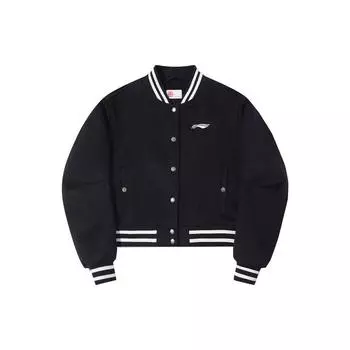 Li Ning X Pleasures Collaboration Letter Stripe однобортный пиджак женские куртки черный AJDT754-2 L