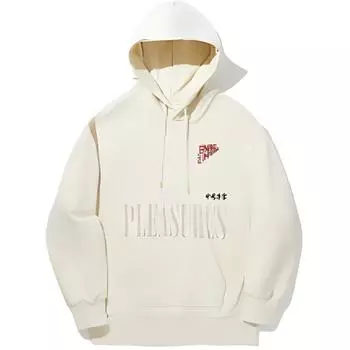Li Ning X Pleasures Коллаборация Серия Скейтбордов Свободное Мягкое Удобное Худи Пуловер Унисекс худи Кремово-Желтый AWDUF35-1 XL