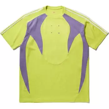 Li Ning X Reignite Полосатая сшивная футболка с круглым вырезом и коротким рукавом Мужские топы Содово-зеленый AHSU237-4