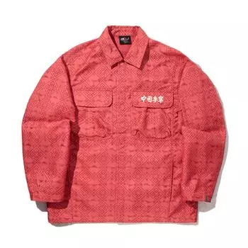 Li Ning X Серия коллабораций Staple Удобная Повседневная Простая Спортивная Свободная Куртка-поло Мужская куртка Ярко-оранжево-красный Маково-красный AFDVE51-1 M