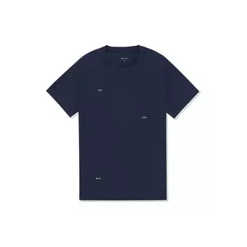 Li-Ning Футболка с круглым вырезом и вышитыми буквами X Soulland Co-Branded, мужские топы, синяя ATSSC73-2 S