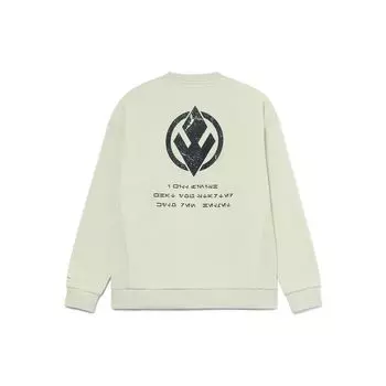 Li Ning X Star Wars Collaboration Series Sports Lifestyle Solid Color Pattern Printed Free Fleece Crewneck Pullover Long Sleeves Hoody AWDRD57-4 M