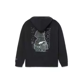 Li Ning X Star Wars вышитые буквы свободный пуловер толстовка унисекс толстовки черный AWDRA09-1 M