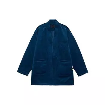 Li Ning X Steven Harrington Collaboration Steven Harrington Series Skateboard Pattern Solid Color Mid-Length Loose Parka Men topwear Blue AJMR101-2 XL