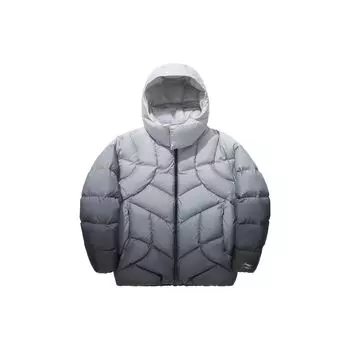Li Ning X Steven Harrington Градиент Свободный Сплайсированный Пуховик Унисекс Верхняя Одежда Градиент-Антарктида-Серый AYMT377-3 XL
