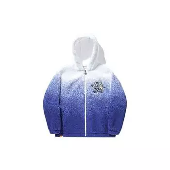 Li Ning X Steven Harrington градиентная надпись на молнии толстовка унисекс толстовки с капюшоном синий белый AWDTD05-2 M