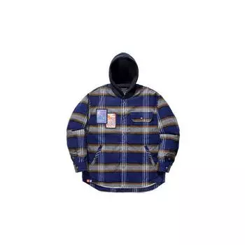 Li Ning X Steven Harrington Letter Print Hooded Short Free Cotton Jacket Men Jacket Shadow-Purple Blue Orange AJMT305-1 L