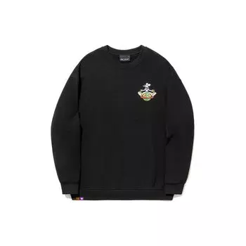 Li Ning X Steven Harrington Letter Print Свободный пуловер Толстовка унисекс толстовка Черный AWDTD09-2 M