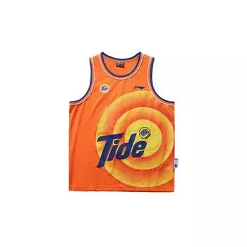 Li Ning X Tide Collaboration Badfive Outdoor Casual Sports Pullover Basketball Жилет мужской жилет оранжевый AAYP527-2 M