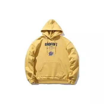 Li Ning X Tide Collaboration Badfive свободный пуловер с капюшоном мужские толстовки желтый AWDPD61-3 M