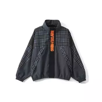 Li Ning X Xlarge Collaboration Повседневная спортивная свободная куртка с воротником-стойкой Мужская куртка холодного песочно-черного цвета AFDQ877-1 S