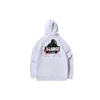 Li Ning X Xlarge Collaboration Sports Fashion Series Свободный пуловер с капюшоном Мужские толстовки с капюшоном Белый AWDNC87-1 M