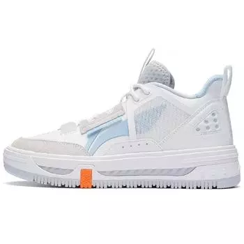 Li Ning Xing Chuan V1.5 классические повседневные кроссовки средней высоты женские кроссовки белые синие AGCS240-1 35