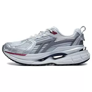 Li Ning Yixing 5 нескользящие износостойкие низкие повседневные туфли мужские кроссовки серебристые AGLT025-1 45