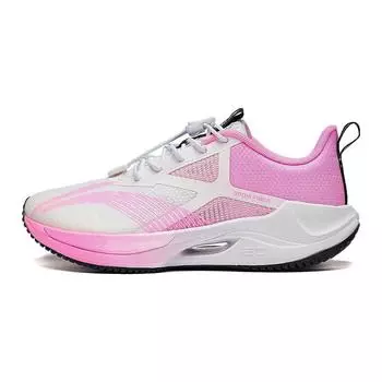 Li Ning Young 20 ультра легкие удобные амортизирующие низкие детские кроссовки для бега детские кроссовки белые розовые YKFT030-4 36