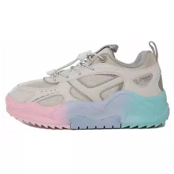 Li Ning Youth Bouncing Series удобные повседневные нескользящие амортизирующие дышащие низкие кроссовки для бега детские кроссовки серые YKCR180-2 34