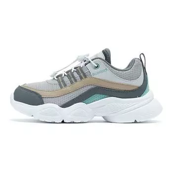 Li Ning Youth Childrens Aurora Wind Soft Outdoor Нескользящие Амортизирующие Прочные Легкие Низкие Кроссовки Для Бега Детские Кроссовки Бело-Серые YKCR182-1 34