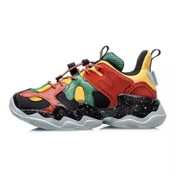 Li Ning Youth Childrens Reignite Удобная Универсальная Прочная Дышащая Повседневная Обувь Детская Повседневная Обувь Красный Зеленый Желтый YKCQ152-7 38