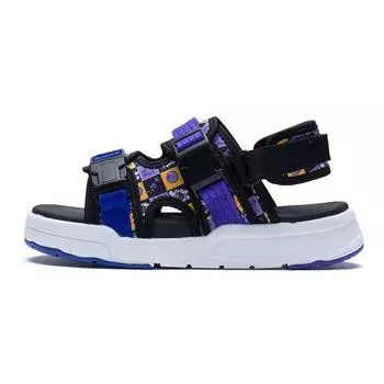 Li Ning Youth Coca повседневные спортивные сандалии детские сандалии черные фиолетовые YKUS010-1 36