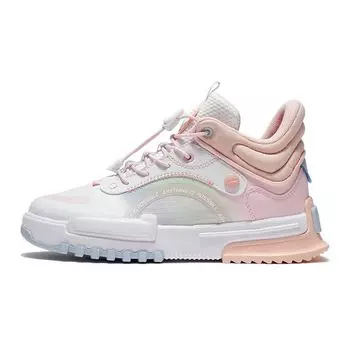 Li Ning Youth детская модная нескользящая амортизирующая износостойкая дышащая повседневная обувь детская повседневная обувь соляно-розовый камуфляж YKCS012-2 32