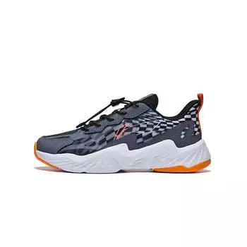 Li Ning Youth Детская светящаяся в темноте амортизирующая повседневная обувь Детская повседневная обувь Серый Черный YKCT108-5 32