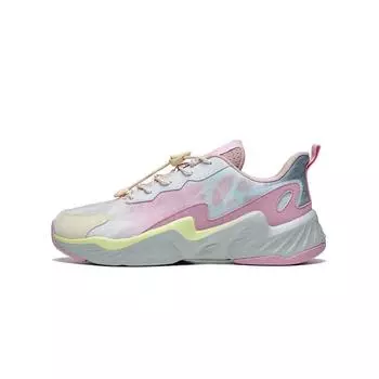 Li Ning Youth Детская светящаяся в темноте амортизирующая повседневная обувь детская обувь розового и серого цвета YKCT108-2 38
