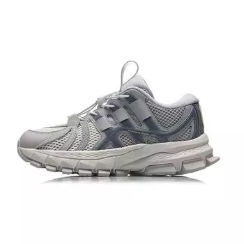 Li Ning Youth Детская удобная универсальная нескользящая амортизирующая износостойкая повседневная обувь Детская повседневная обувь серого цвета YKCR068-3 40