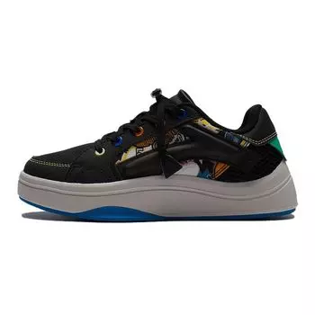 Li Ning Youth Low Top Lace Up Skate Shoes Kids Sneakers Black YKCS040-1 33