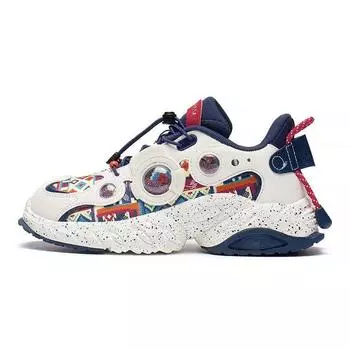 Li Ning Youth Nebula Удобная универсальная нескользящая амортизирующая износостойкая повседневная обувь Детская повседневная обувь Белый Красный YKCS106-1 31