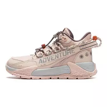 Li Ning Youth Rock Peak 2.0 удобные универсальные амортизирующие прочные кроссовки средней высоты детские кроссовки розовые YKET006-2 32